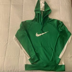 Nike Vintage Hoodie green and white, Size Small